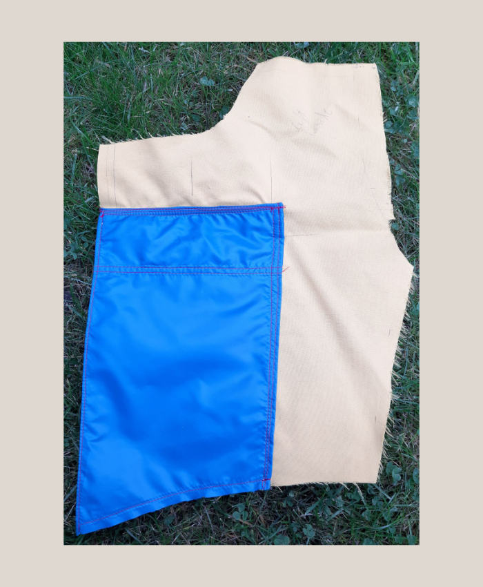 Thigh zip pocket step 14