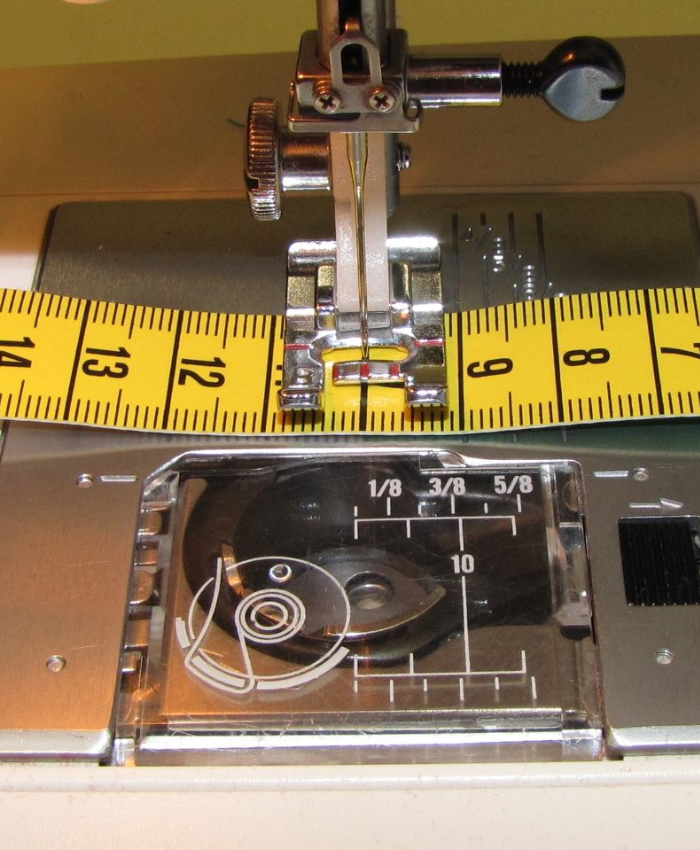 Measurements of the presser foot